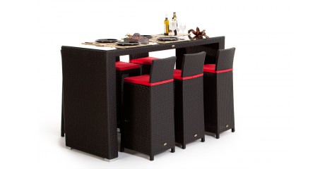 Rattan Bar Vip Gartenmöbel 7-teilig