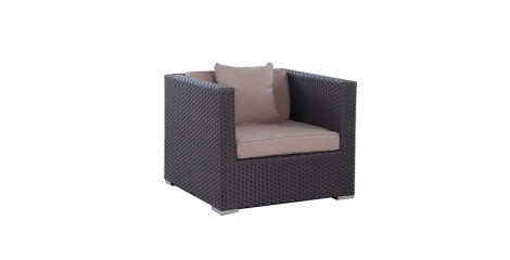 Rattan Chefsessel Überzug Sandbraun