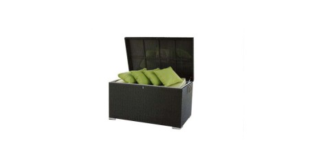 Rattan Gartenmöbel Kissenbox Pillowbox Big Schwarz