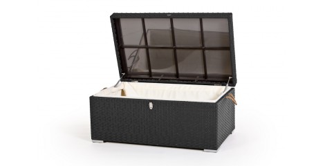 Rattan Gartenmöbel Pillowbox small schwarz