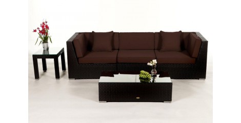 Bellaria Rattan Gartenmöbel: Überzugsset Braun