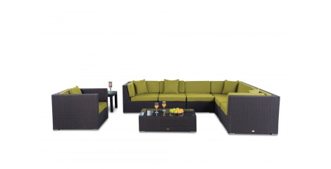 Rattan Lounge Tranquillo Loungepolster Überzug lime