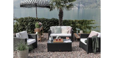 Rattanlounge Set Luxury 4-teilig