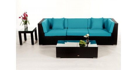 Bellaria Rattan Gartenmöbel: Überzugsset Aqua