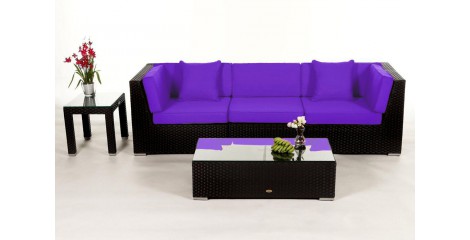 Bellaria Rattan Lounge Überzug Violett