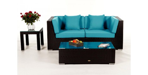 Sunrise Rattan Lounge: Polsterbezug Aqua