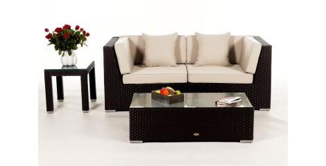 Sunrise Rattan Lounge: Polsterbezug Beige