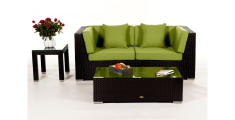 Sunrise Rattan Lounge: Polsterbezug Grün