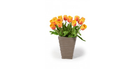 Tulpenstrauss orange kunstblumen duftend