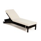 Gartenmöbel: Rattan Liege, Sonnenliege Adria Schwarz