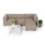 adriane outdoorlounge allwetter 3er lounge sandbraun
