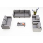 allwetter lounge gartenmöbel vogelansicht mandala grau