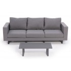 allwetter sofa 3er capri grau gartenmöbel