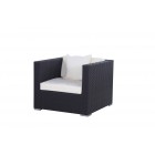 Cabana Rattan Lounge Schwarz Chefsessel