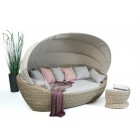 Rattan Sonnenliege Dreamland Salt & Pepper