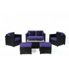 Rattan Lounge Luxury Deluxe Überzug Violett