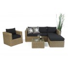 Rattan Gartenmöbel Lounge Brooklyn natural round