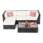 rattanlounge schwarz alicia