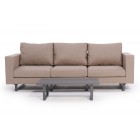 gartenmoebel sofa 3er capri sandbraun