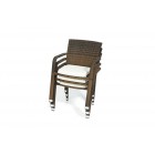 Rattan Stuhl Orlando Mix Braun stapelbar