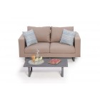 gartenmoebel  lounge andorra sandbraun mit garten kissen