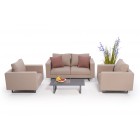 gartensofa jersey sandbraun mit sunbrella kissen