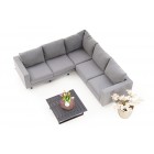 gartensofa melody grau sunbrella stoff von oben