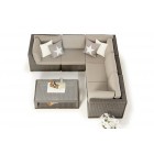 grosse rattan lounge polsterbezug sandbraun elsa