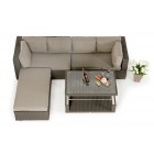 grosses Gartensofa napoli braun von oben