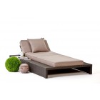 Liegestuhl aus Rattan Tosca schwarz