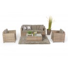 Lounge Luxury 3er natural Polsterbezug sandbraun