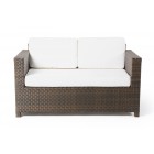 Luxury 2er Gartensofa mit Sitzkissen beige