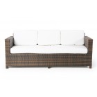 Luxury Rattan Garten Sofa mit Sitzpolster beige