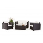 Rattan Gartenmöbel Luxury Lounge schwarz