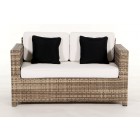 Luxury Deluxe Rattan Lounge Natural 2er Sofa