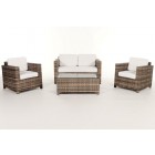 Rattan Gartenmöbel Luxury Lounge Natural Überzugset Beige