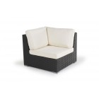 Melrose Rattan Lounge Gartenmöbel Eckteil schwarz