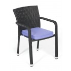 Maimi Rattan Gartenstuhl Polsterbezug Violett