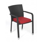 Maimi Rattan Gartenstuhl Polsterbezug Rot
