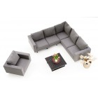 outdoor allwetter lounge mit sessel melody deluxe grau