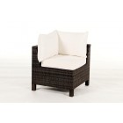 Rattan Gartenmoebel Eck Element: Pandora Lounge Mixed Braun