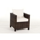 Rattan Gartenmoebel Sessel: Pandora Lounge Mixed Braun