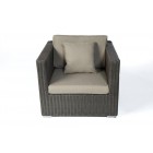 Rattan Gartenmöbel: Chefsessel Birmingham 3er Lounge Special Braun