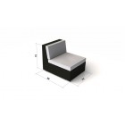 Rattan Gartenmöbel Lounge Mittelelement Bermuda schwarz