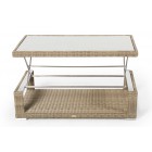 rattan-lounge lia gartenmoebel rattan tisch höhenverstellbar