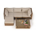 Rattan lounge möbel alicia natural