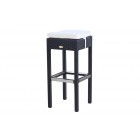 Rattan Barhocker Dining Schwarz