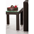 Rattan Gartenmöbel Lounge Beistelltisch Bermuda schwarz