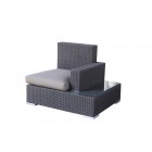 Rattan Gartenlounge Manhattan Eckteil links braun