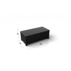 Rattan Gartenmöbel Luxury Lounge Bank mit Glasplatte schwarz 3D